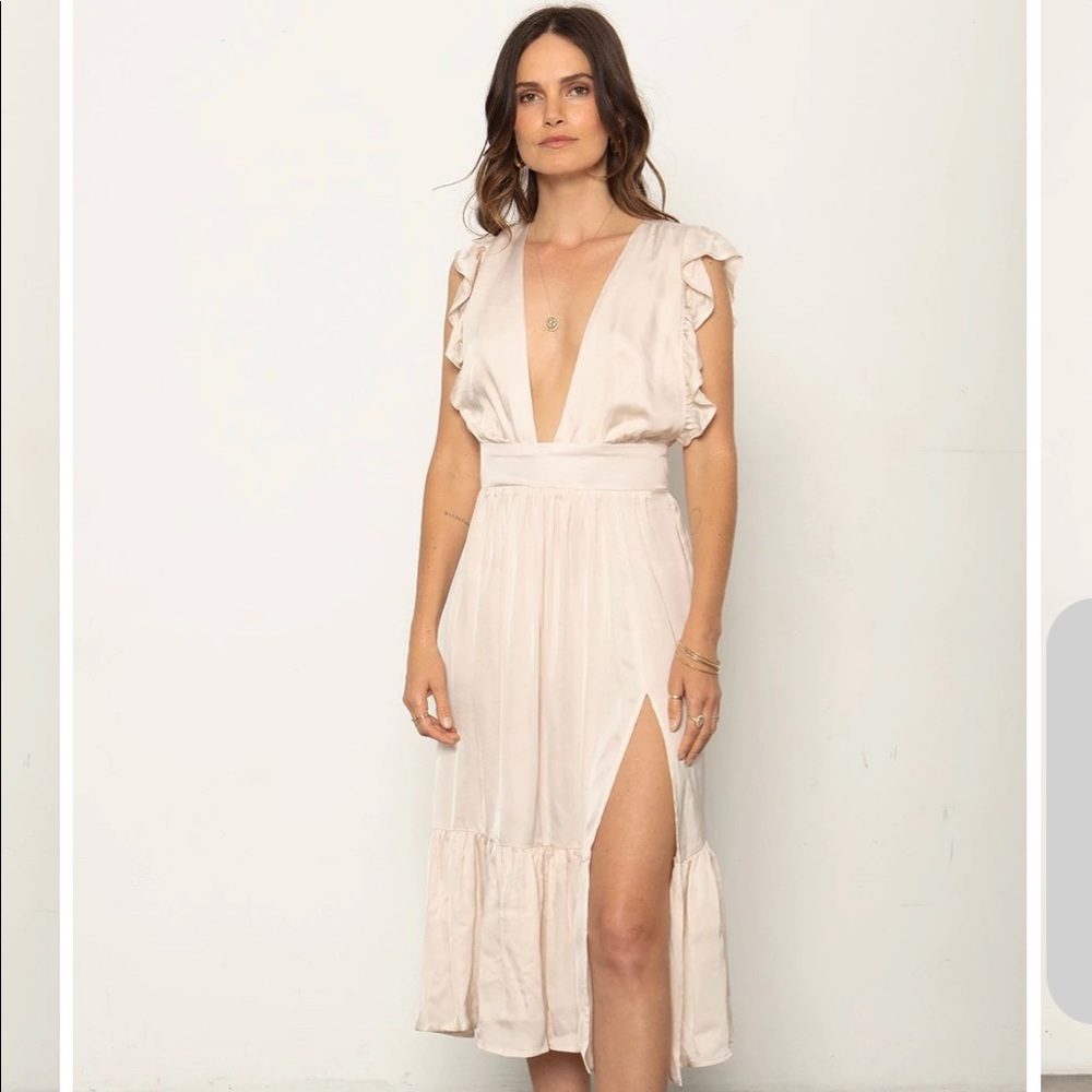 Stillwater The Jessie Midi Champagne Dress